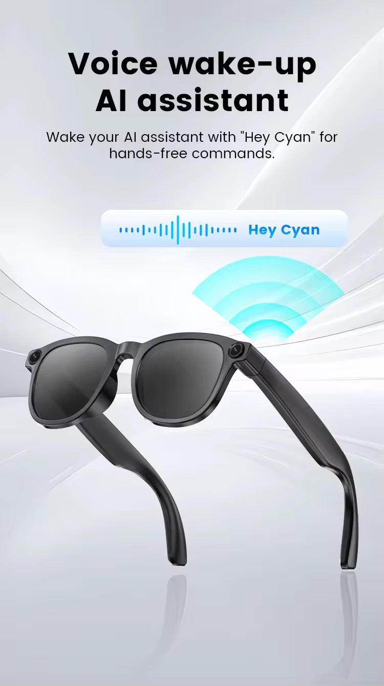 Zapzi a1 ai smartglasses  powered by ai, 8mp camera, 1200p 30fps video recording, wifi