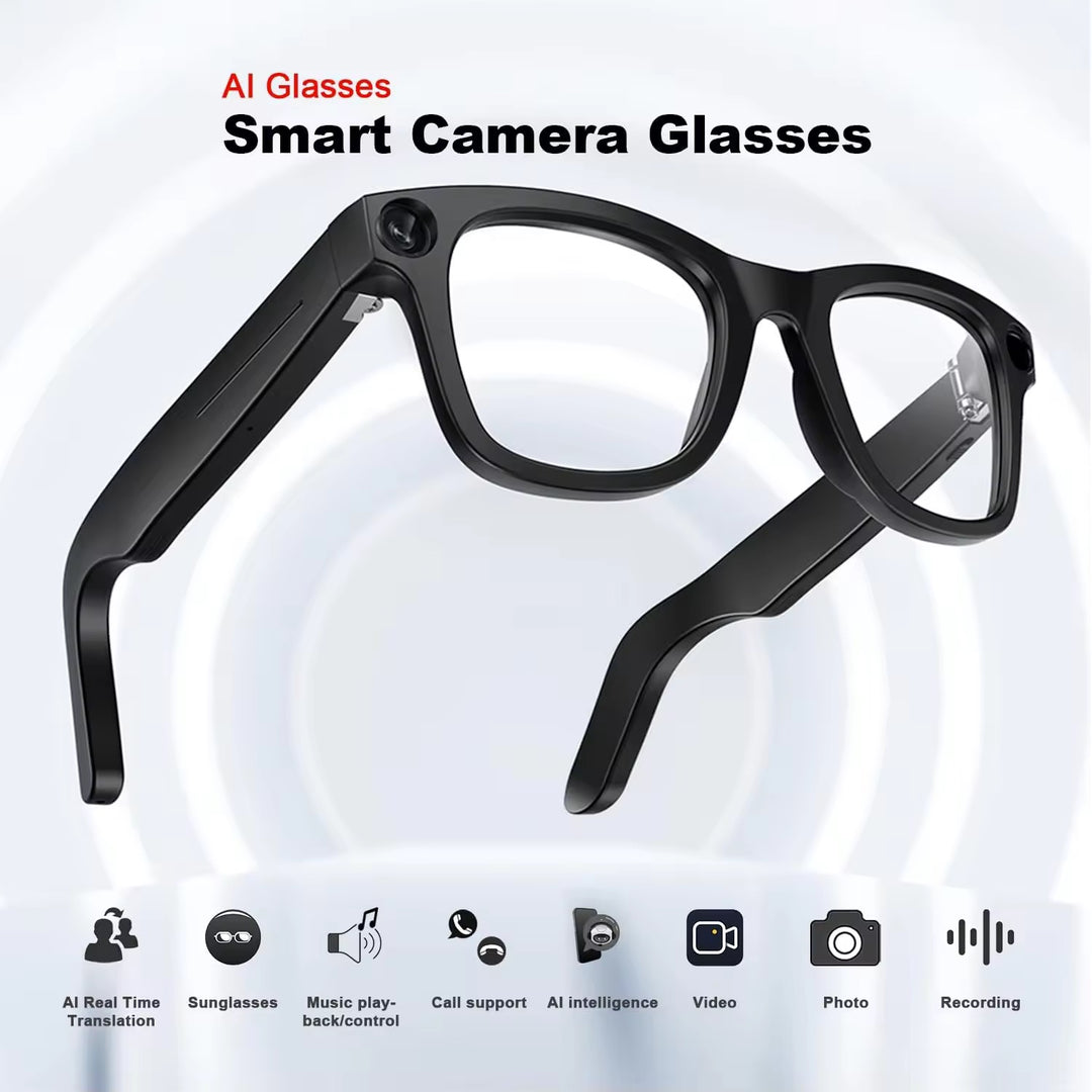 ZAPZI A1 Ai SmartGlasses- Powered By Ai, 8MP Camera, 1200P 30FPS Video Recording, WiFi