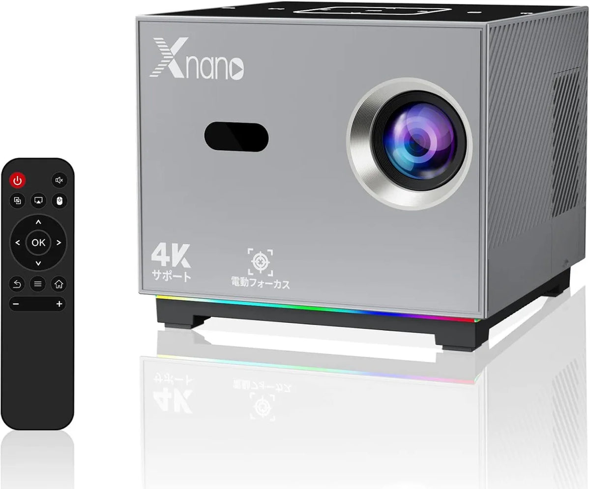 Zapzi xnano x3 projector, android 10, 4k compatible, wifi, screen mirroring, full hd 1080p, led home theatre with voice remote