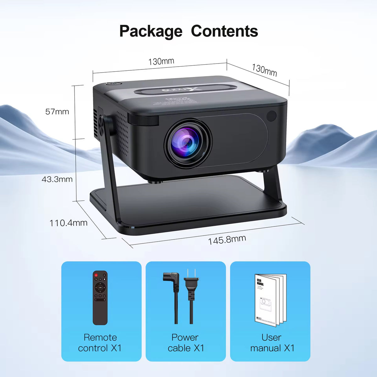 Zapzi nexora smart projector | mini portable home cinema