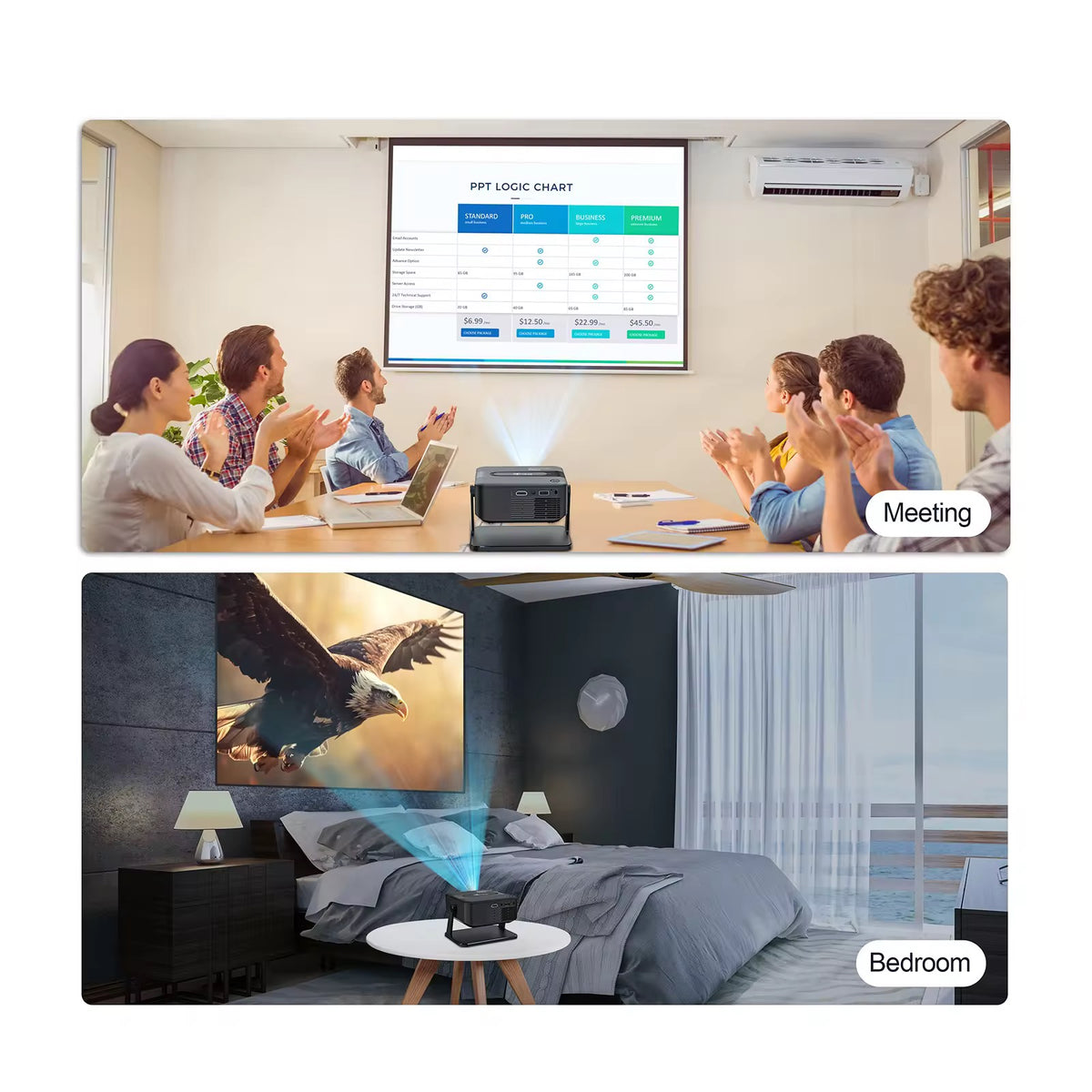 Zapzi nexora smart projector | mini portable home cinema